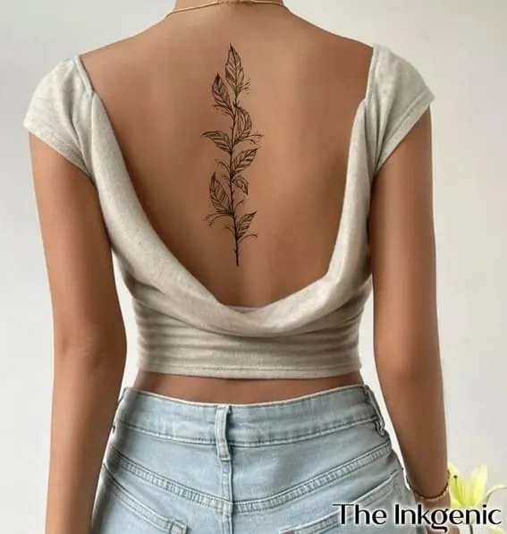 Foliage Spine Tattoo