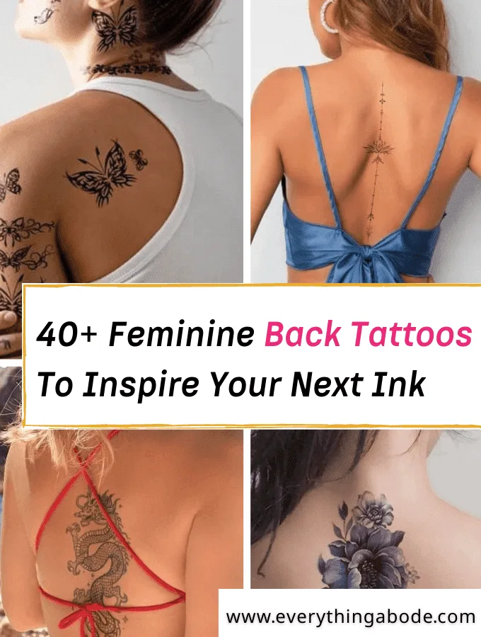 Feminine Back Tattoos for women