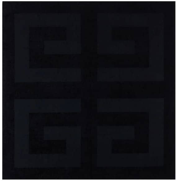 GIVENCHY Black Logo Square Towel