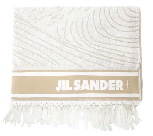 Jil Sander Logo-Tape Cotton Beach Towel