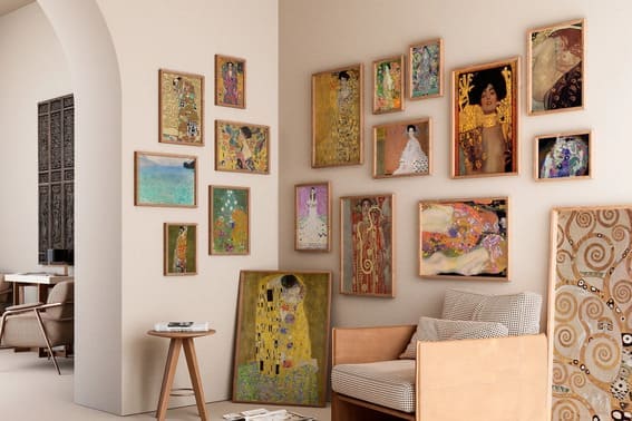 gallery wall for art in home soothing decor idea