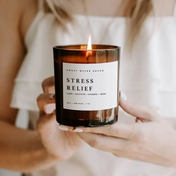 stress relief candle for soothing home atmosphere