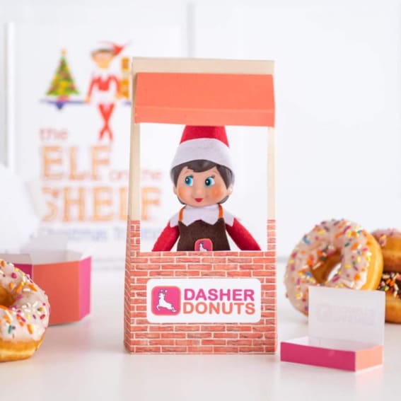 Elf on the Shelf serving up smiles at Dasher Donuts.