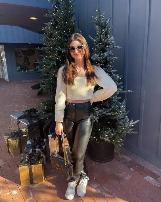 Winter Chic leather pants