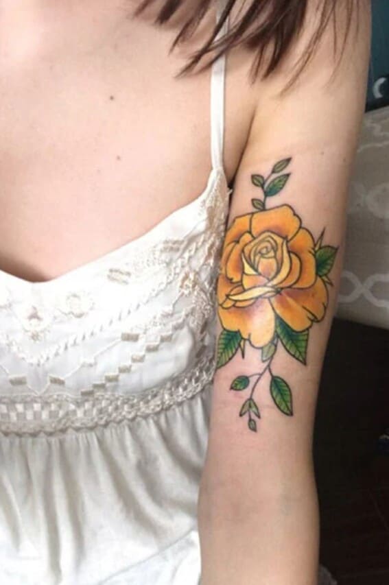 Yellow Rose Tattoo