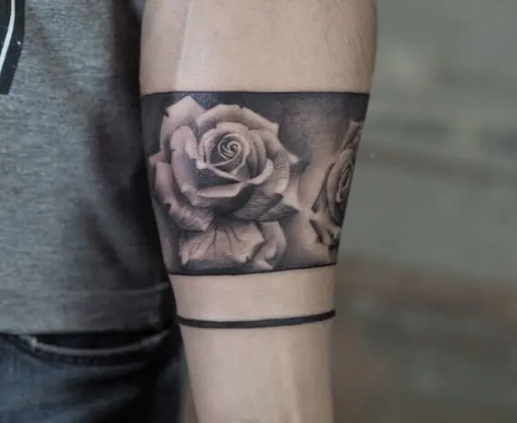 rose tattoo arm band