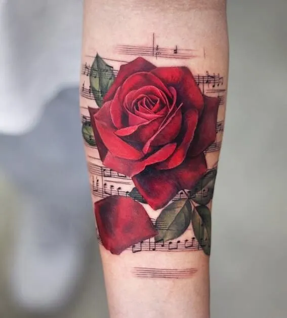 rose tattoo designs on arm