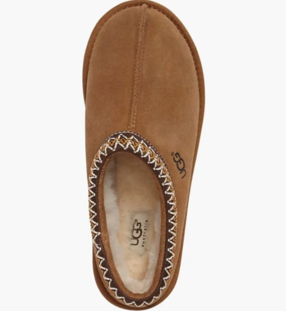 UGG suede slippers with plush lining for ultimate comfort and warmth.