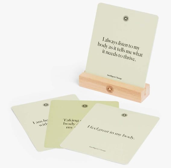 Mindful Affirmation Cards set for daily health and well-being inspiration.