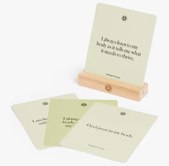 Mindful Affirmation Cards set for daily health and well-being inspiration.