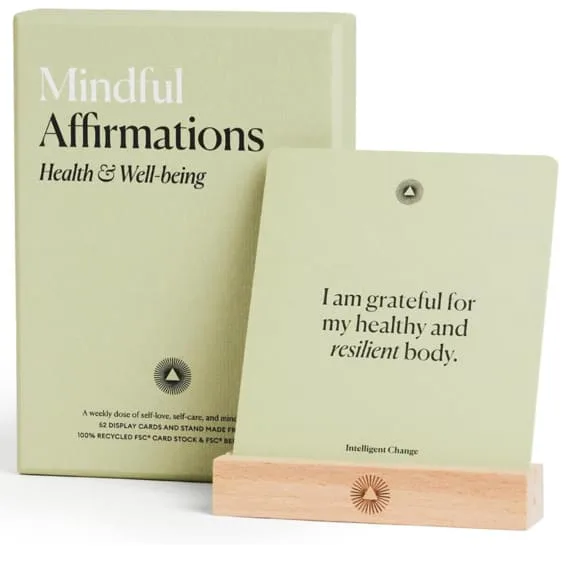 Mindful Affirmation Cards set for daily health and well-being inspiration.