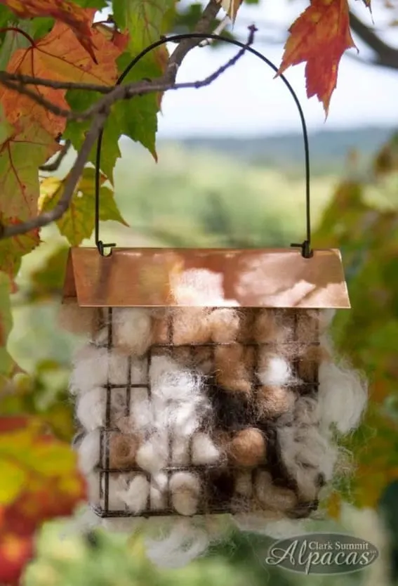 cottagecore home featuring Bird Lover Alpaca Wool Nesting Materials