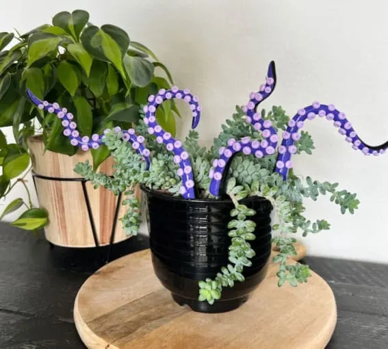 Enchanting tentacle stakes for a mystical underwater vibe in your plant decor.