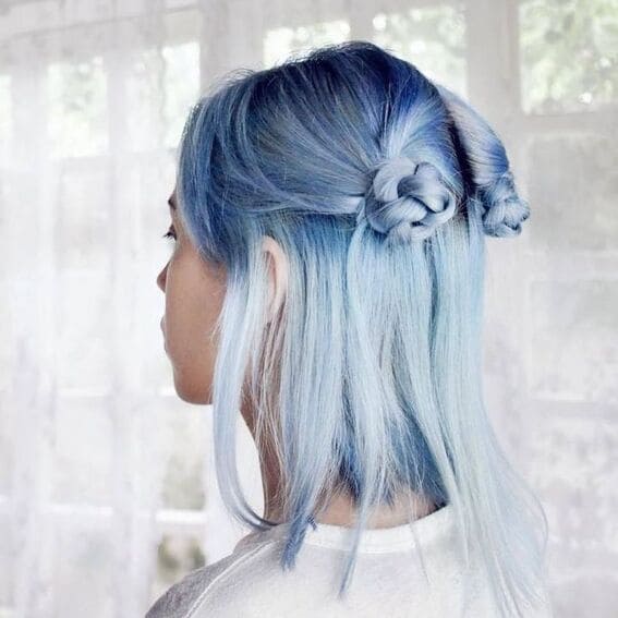 An elegant blue braid with an ethereal quality.
