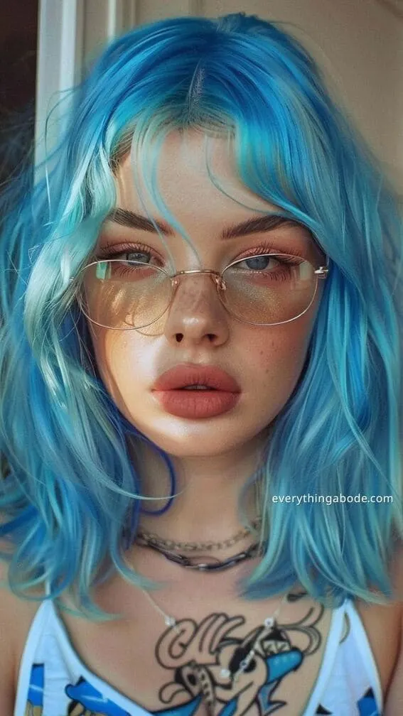 blue hairstyle ideas for women 