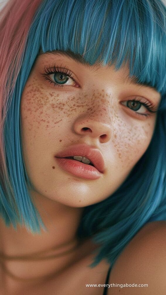 blue hairstyle ideas for women 