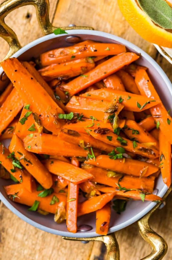 carrot dinner dish to inspire the beginner gardner to plant carrots in their garden