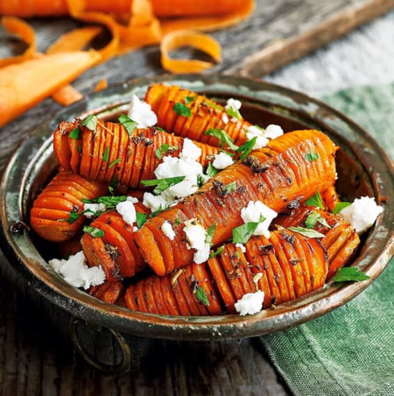 carrot dinner dish to inspire the beginner gardner to plant carrots in their garden