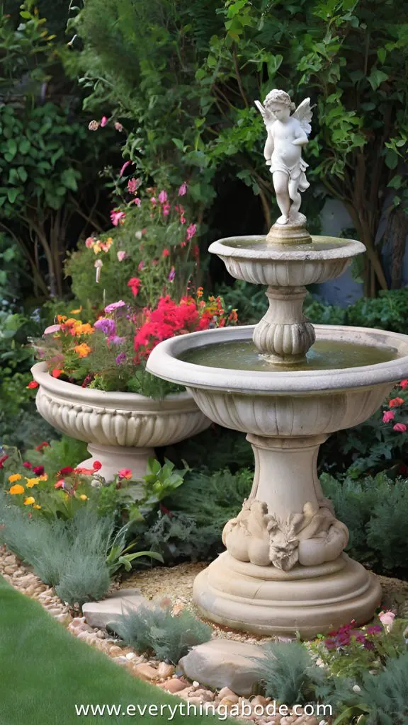 Mediterranean Garden Ideas water fountain 