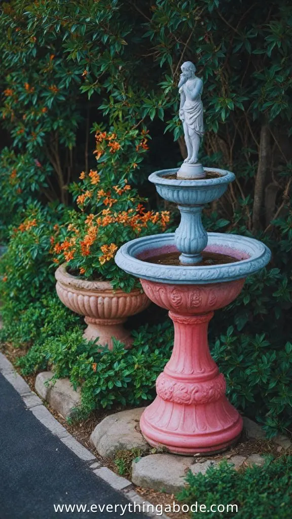 Mediterranean Garden Ideas water fountain 