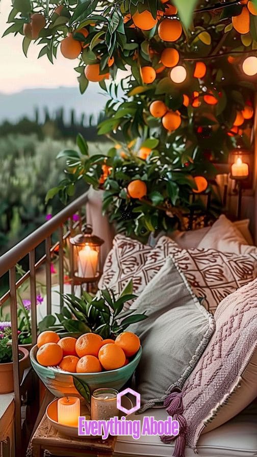 orange tree in pot