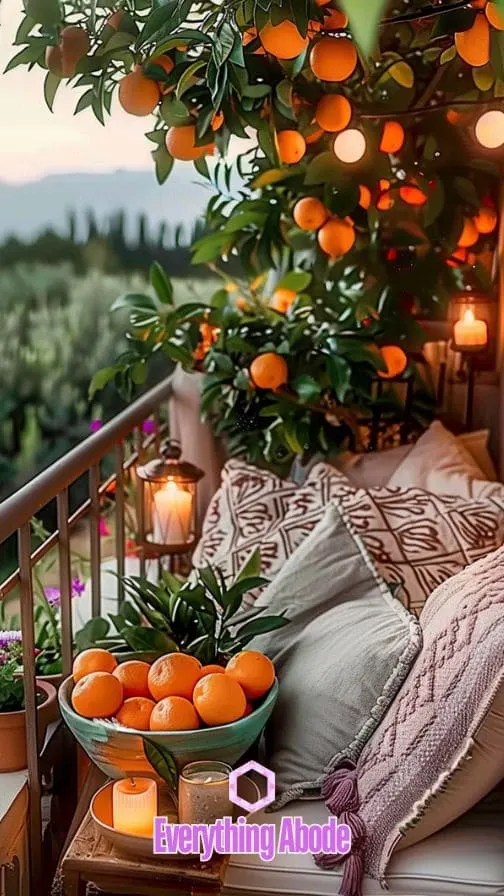 orange tree in pot