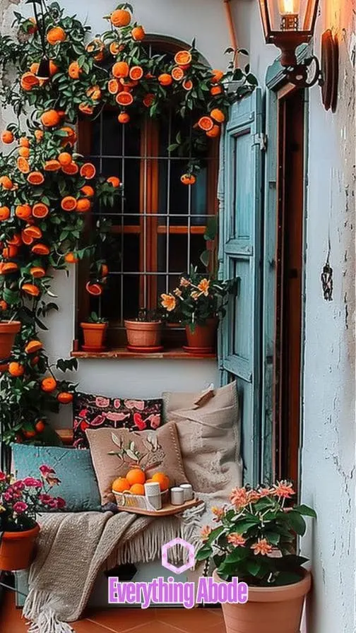 orange tree in pot