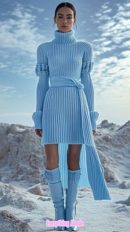 Suede And Slay Turtleneck Dress