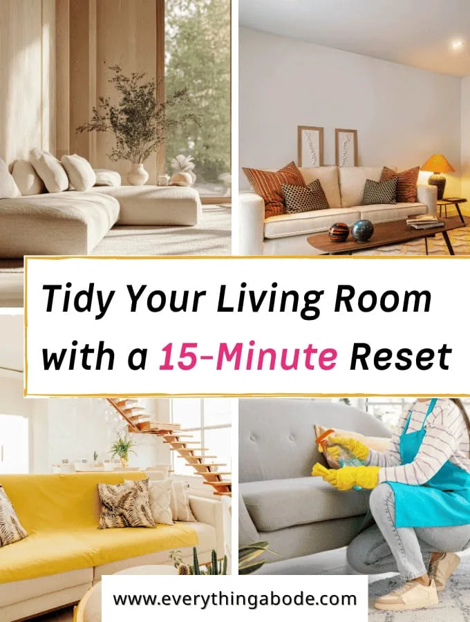 15-Minute Night Reset for a Tidy Living Room