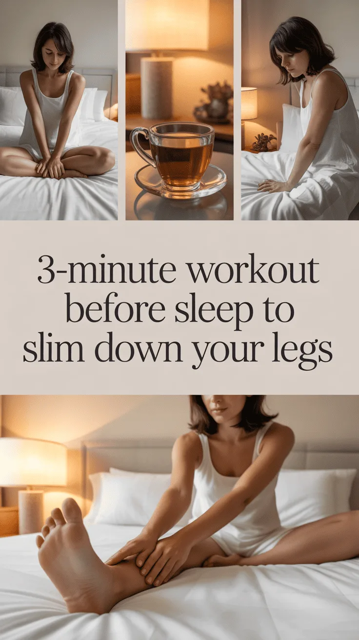 3-Minute Workout Before Sleep to Slim Down Your Legs