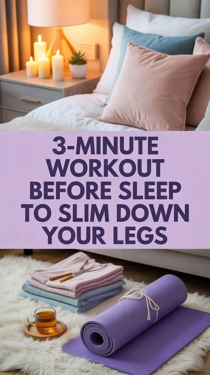 3-Minute Workout Before Sleep to Slim Down Your Legs