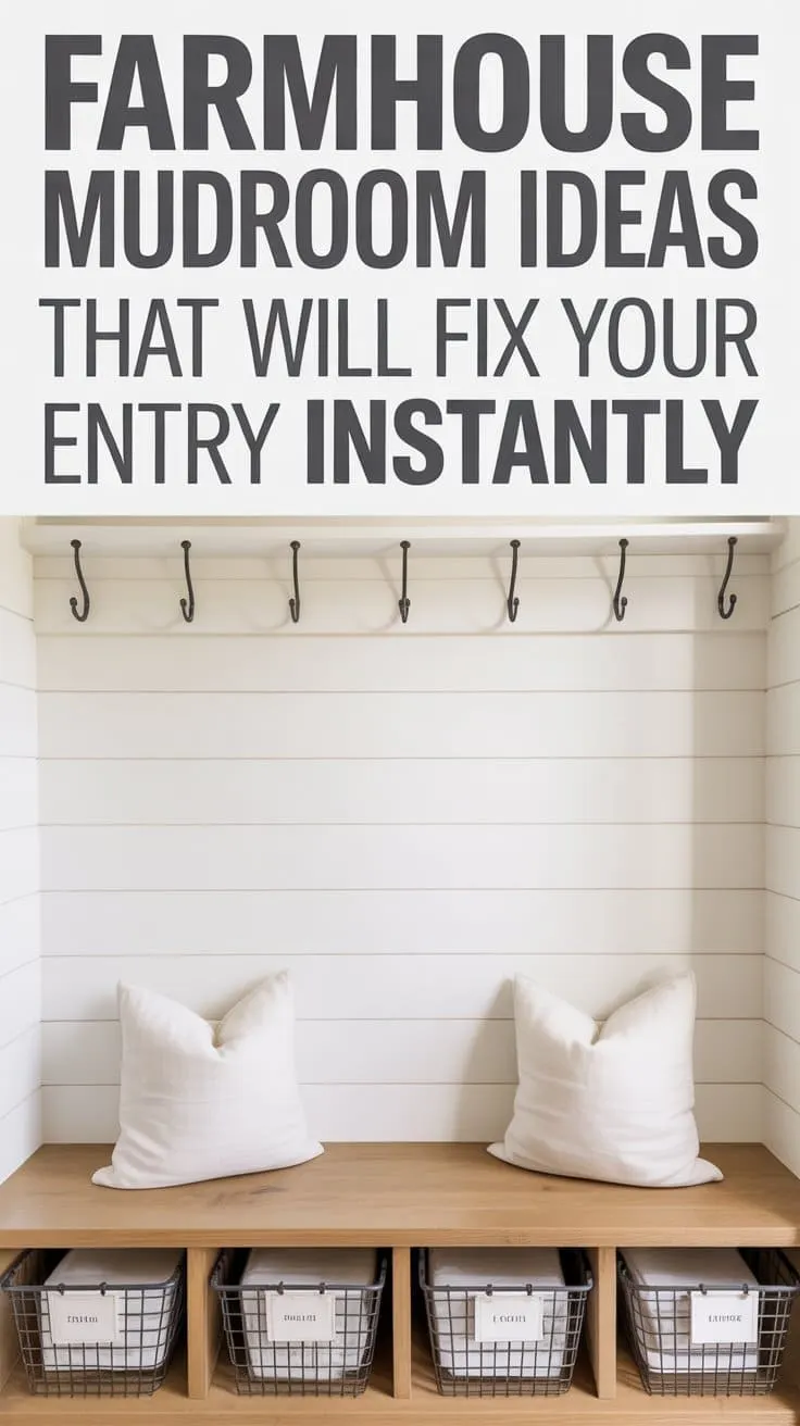 Farmhouse Mudroom Idea