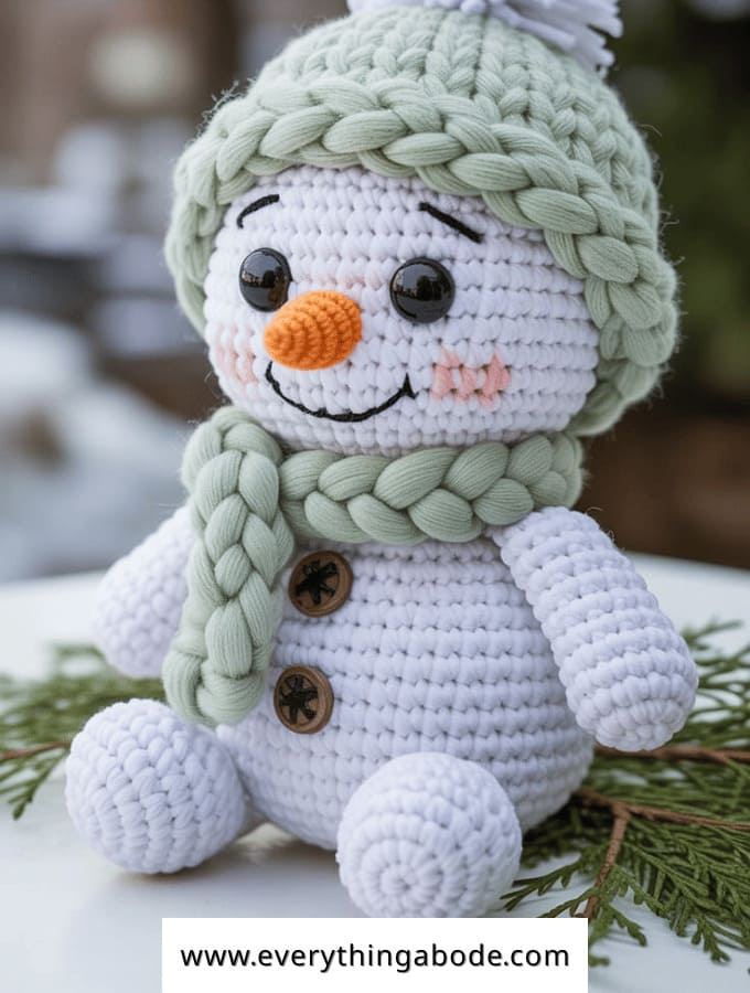 How to Crochet a Simple Amigurumi Snowman