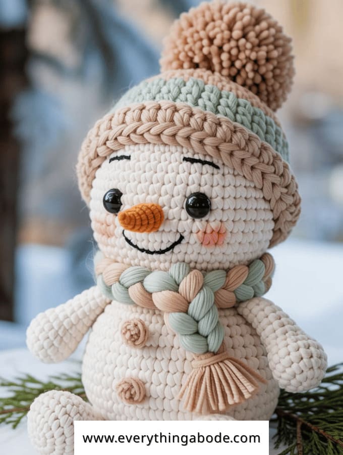 How to Crochet a Simple Amigurumi Snowman