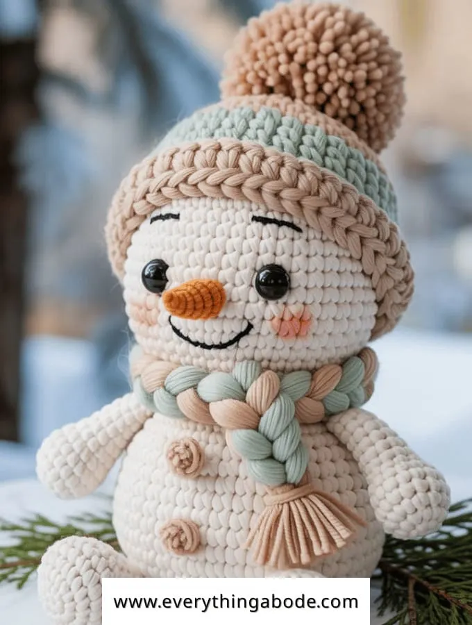 How to Crochet a Simple Amigurumi Snowman