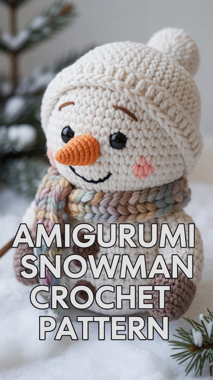 How to Crochet a Simple Amigurumi Snowman