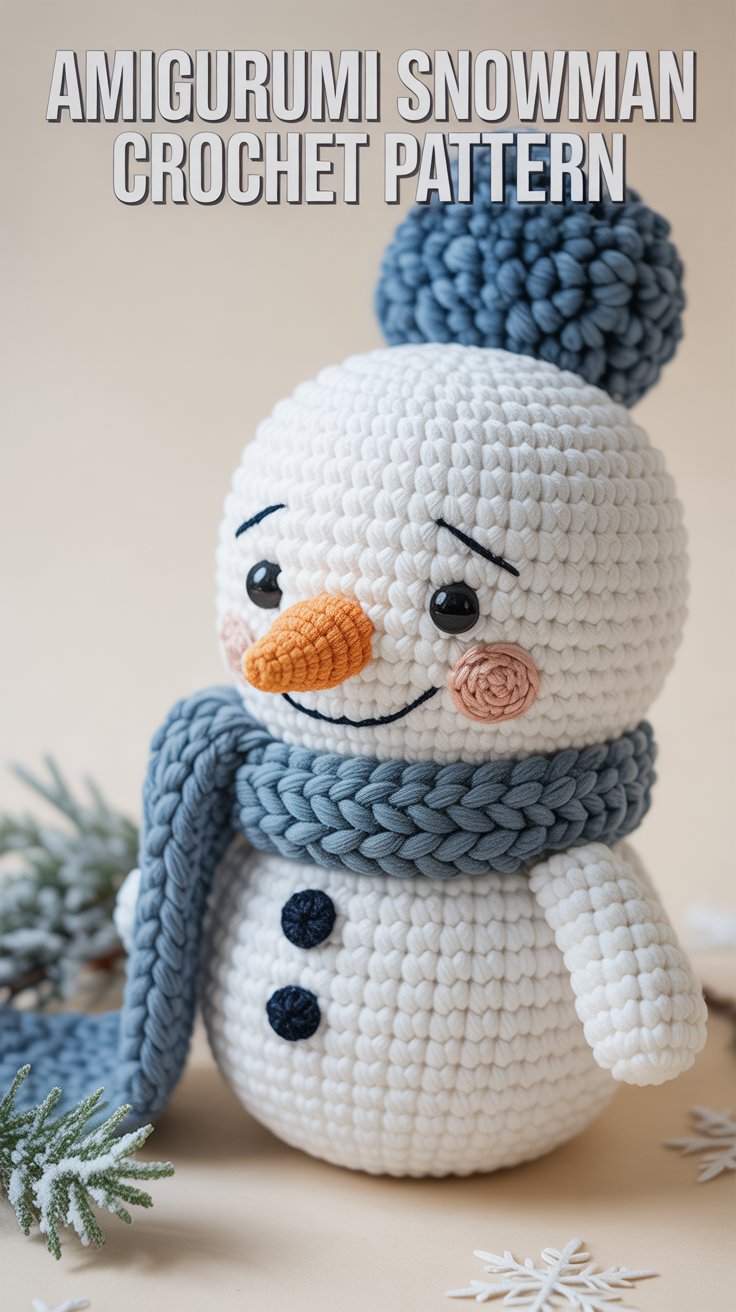 How to Crochet a Simple Amigurumi Snowman