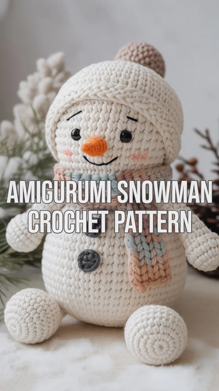 How to Crochet a Simple Amigurumi Snowman
