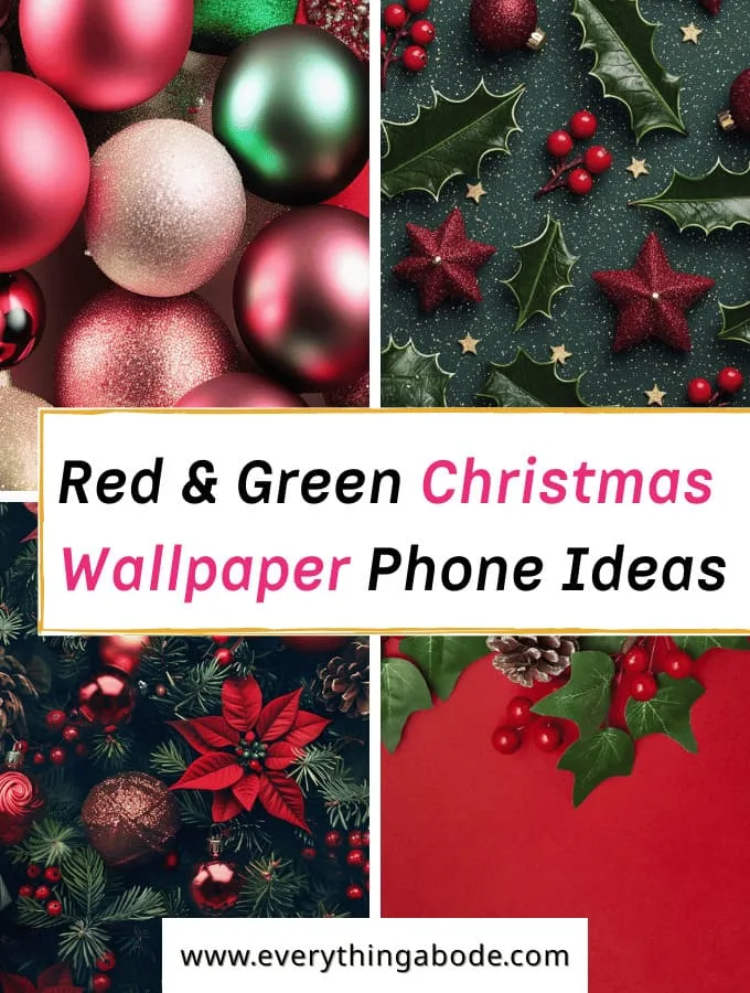 Classic Red and Green Christmas Phone Wallpaper Ideas