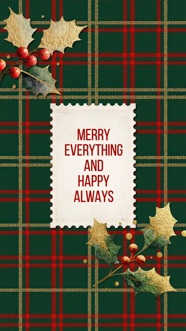 Classic Red and Green Christmas Phone Wallpaper Ideas