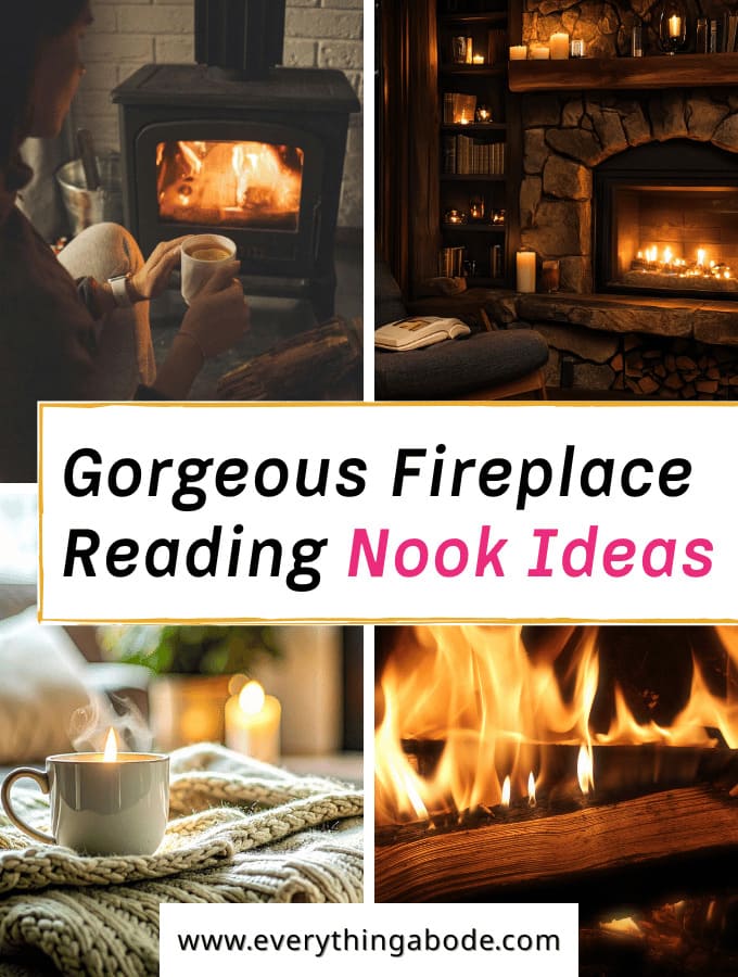 cozy fireplace reading nook ideas