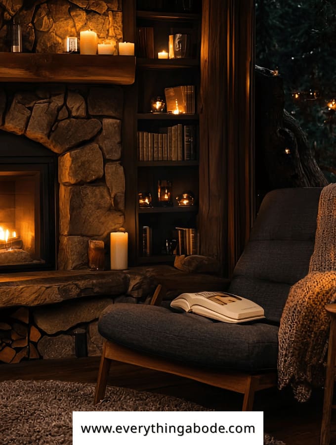cozy fireplace reading nook ideas