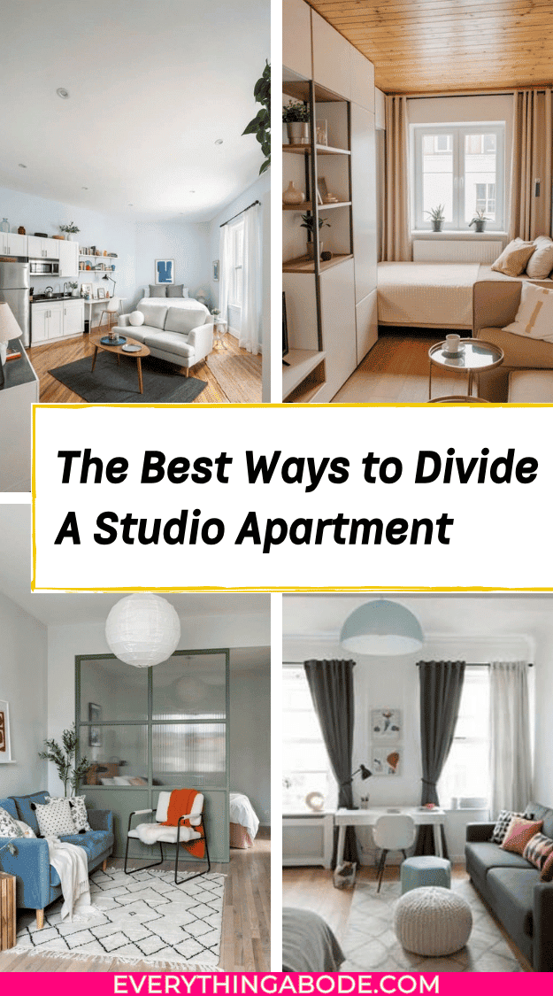 Best ways to divide a studio apartment into separate living and sleeping areas