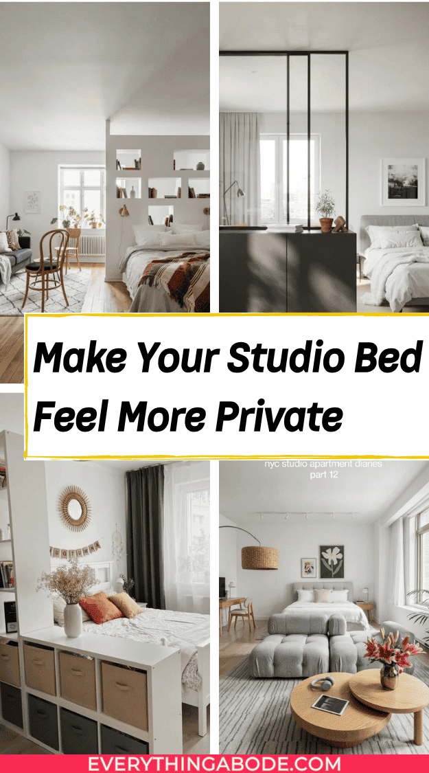 Studio apartment bedroom layout ideas for one-room living