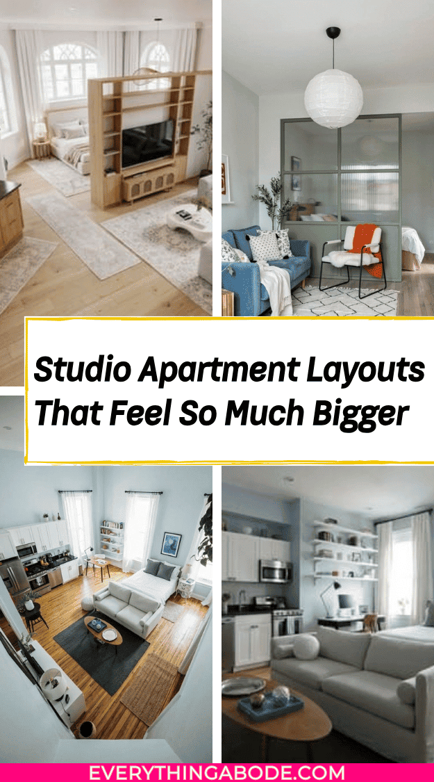 Studio apartment layouts that help a small space feel bigger
